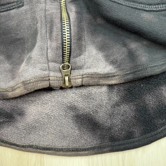 Anthony Thomas Melillo Womens Black Pockets Tie-Dye Terry Zip-Up Hoodie Size XS - Picture 3 of 11